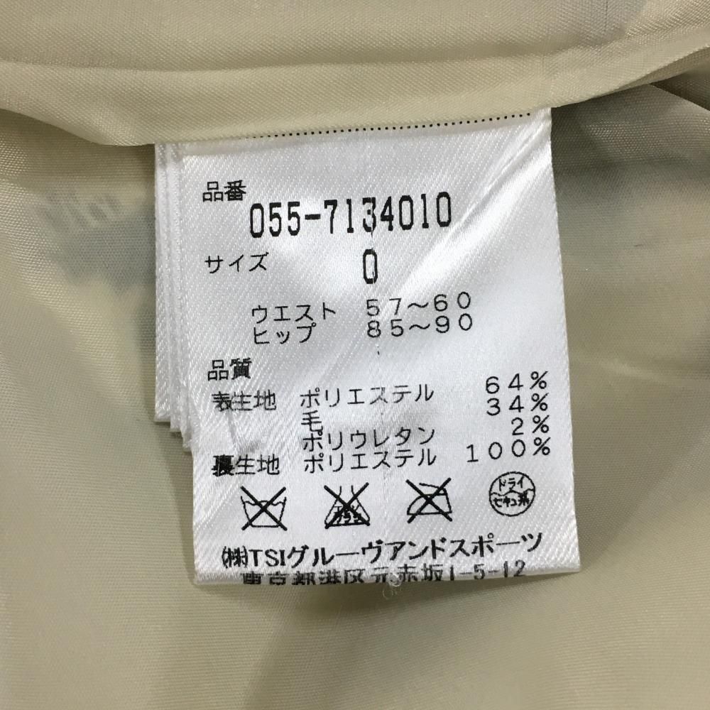美品】パーリーゲイツ スカート 白×グレー ギザギザヘリンボーン調