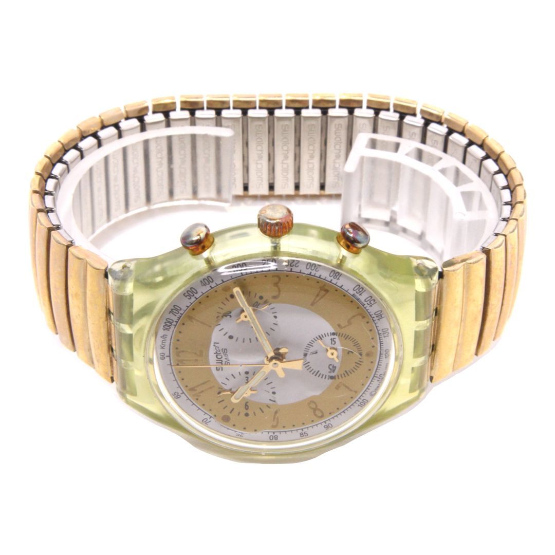 ☆【Swatch/スウォッチ】 腕時計 クロノグラフ イエロー ゴールド