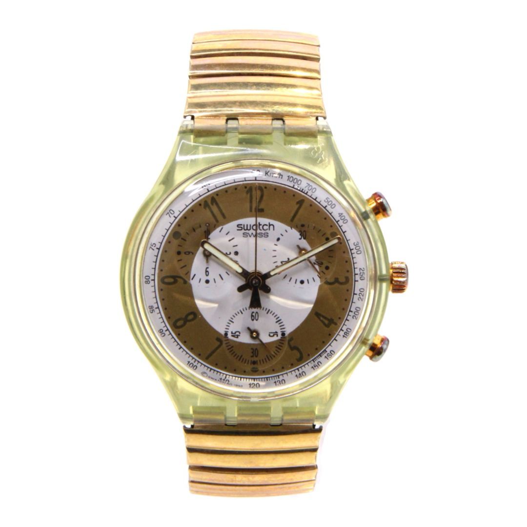 ☆【Swatch/スウォッチ】 腕時計 クロノグラフ イエロー ゴールド