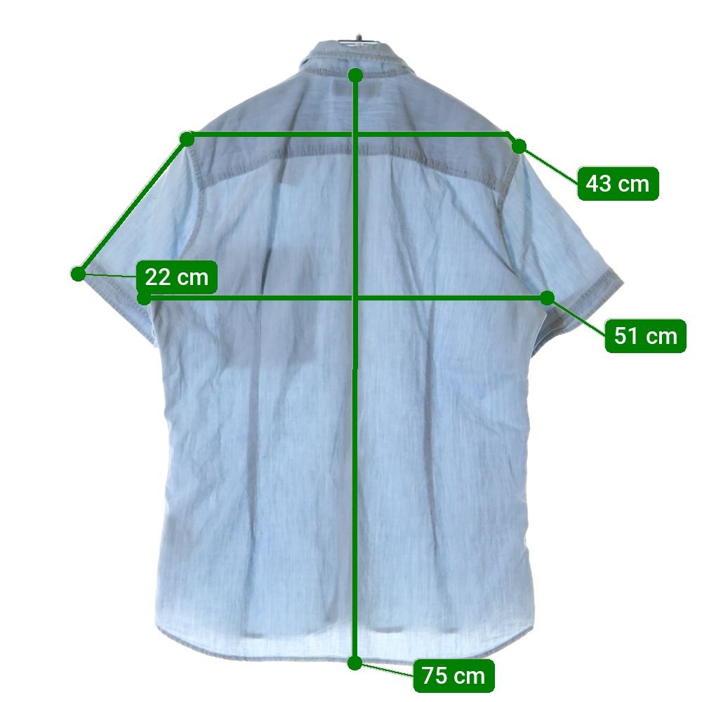STONE ISLAND (ストーンアイランド) CHAMBRAY S/S SHIRT 半袖