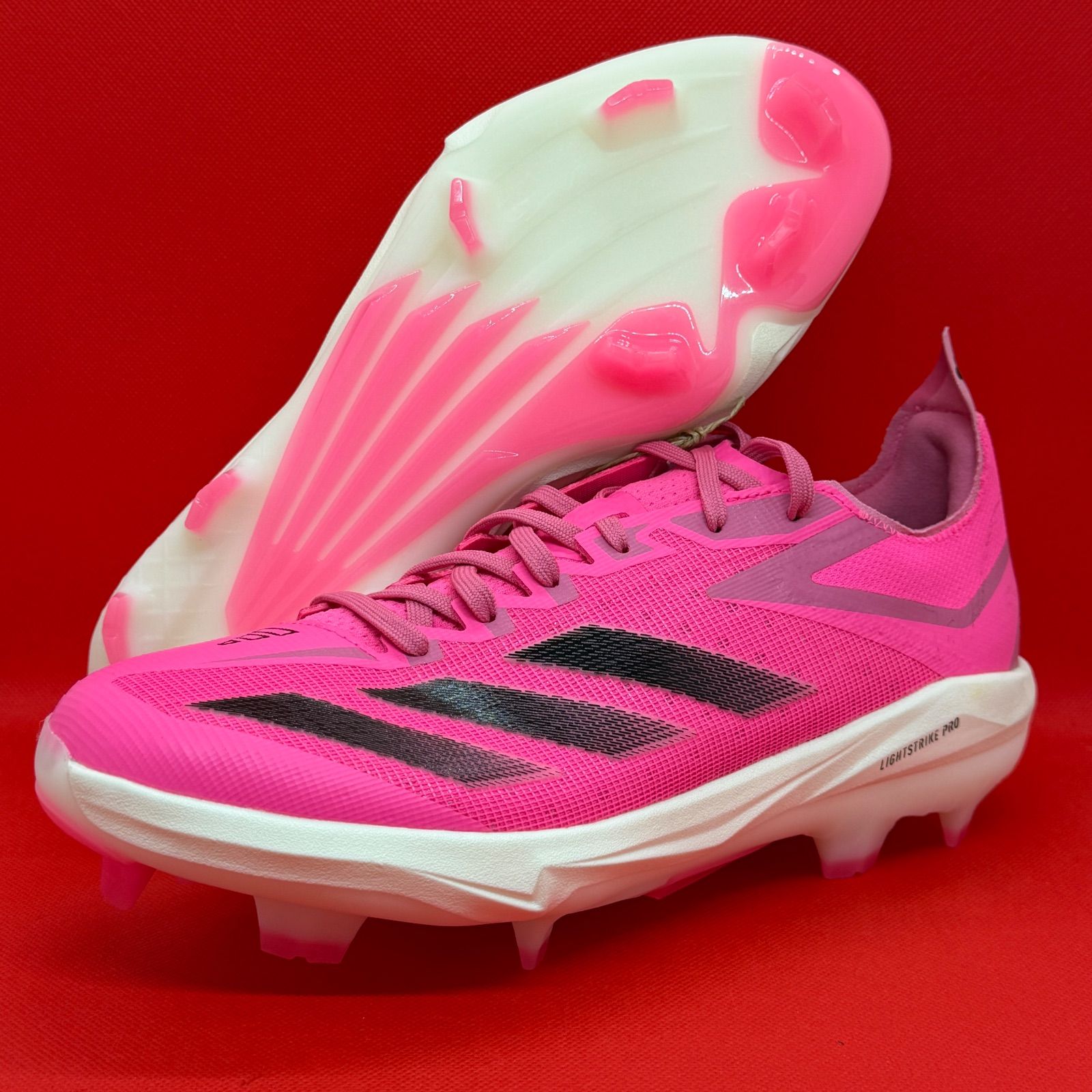 adidas 野球 スパイク ピンク 金具 26.5㎝ ミドルカット 軽量 【公式通販】