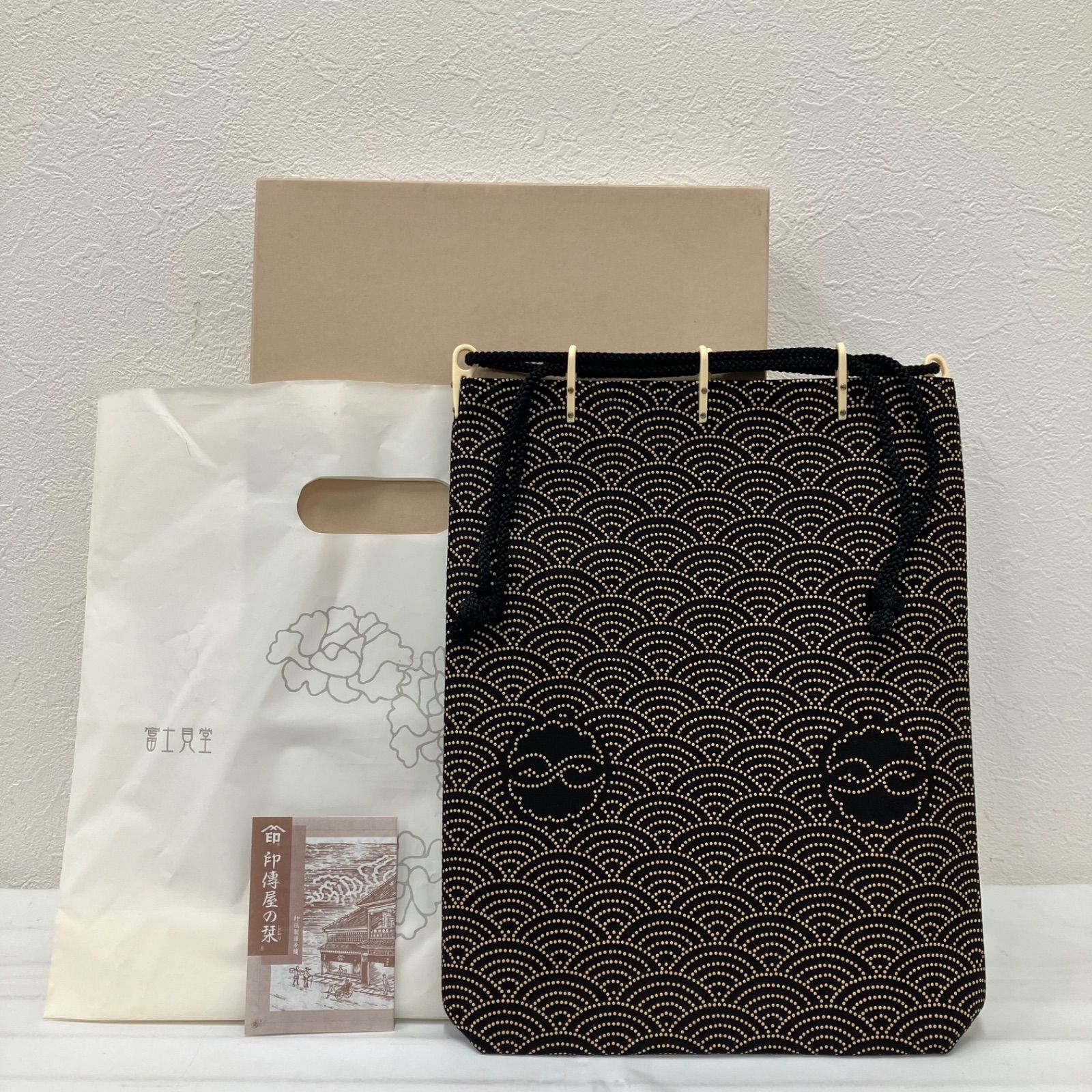 印傳屋 パーティーバッグ パープル レディース 美品 印傳屋（INDEN-YA