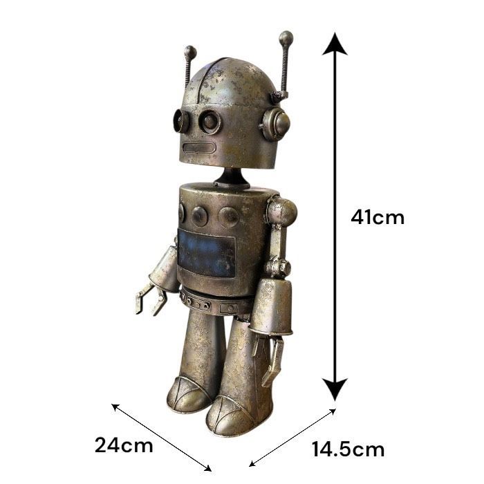 大きなロボット ブリキ製 ガーデニング レトロ お庭づくり 園芸