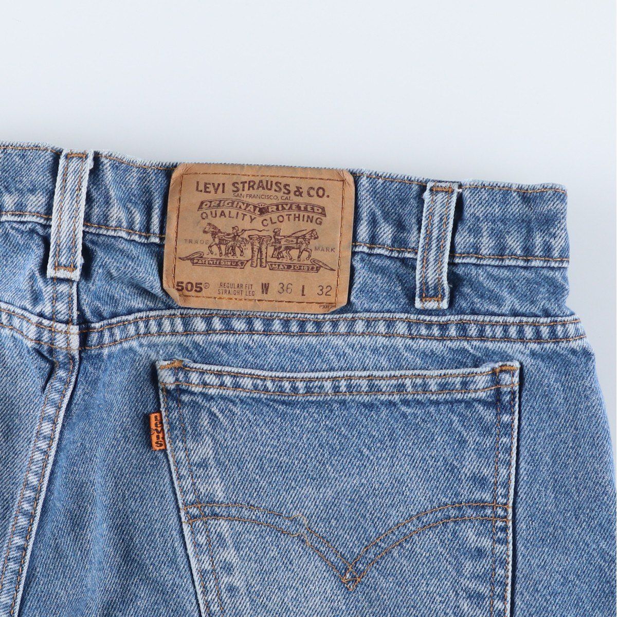 古着 リーバイス Levi's 505 オレンジタブ テーパードデニムパンツ