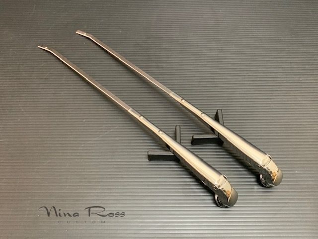 65 66 67 シボレー インパラ ワイパーアーム 左右1台分 新品 ステンレスポリッシュ 1965 1966 1967