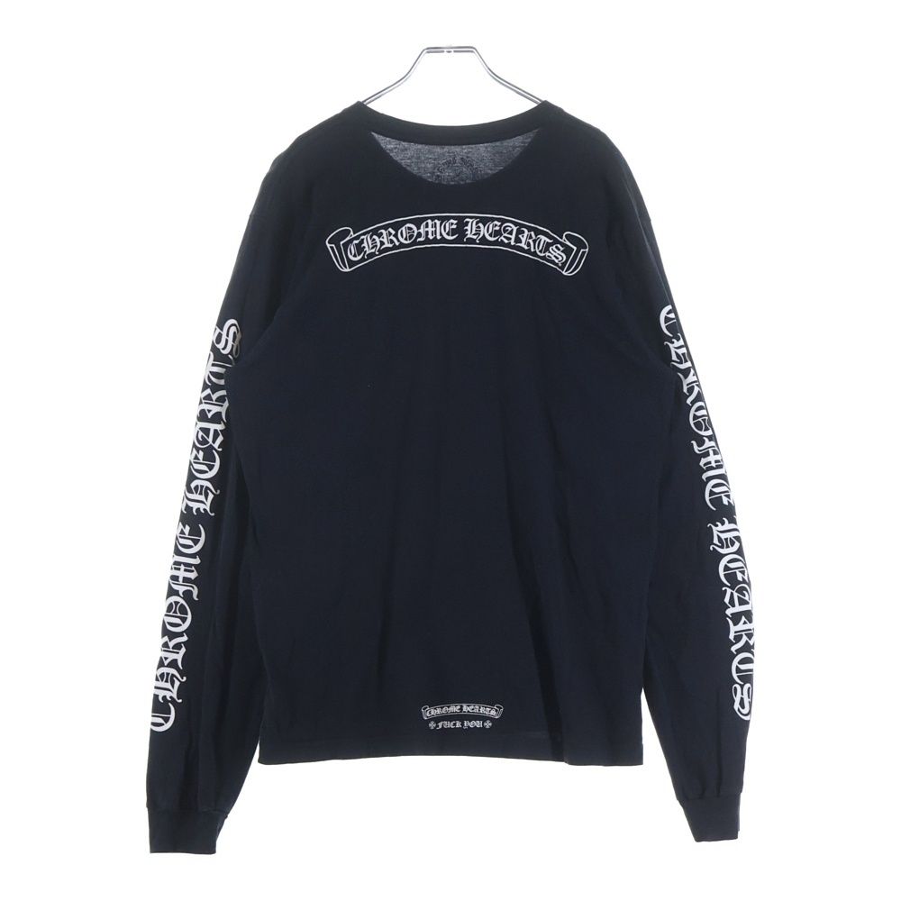 クロムハーツ スクロールロゴ　ファックユーラベル　ロングTシャツ CHROME HEARTS (クロムハーツ) CH SCROLL LABEL FUCKYOU L/S /1