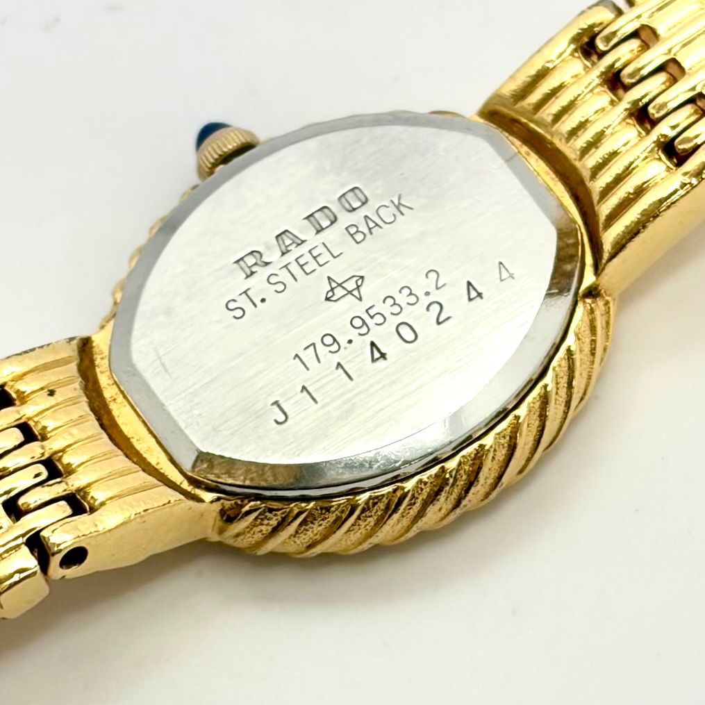 新品電池】RADO ラドー レディース 腕時計 オーバル ゴールド 179.9533