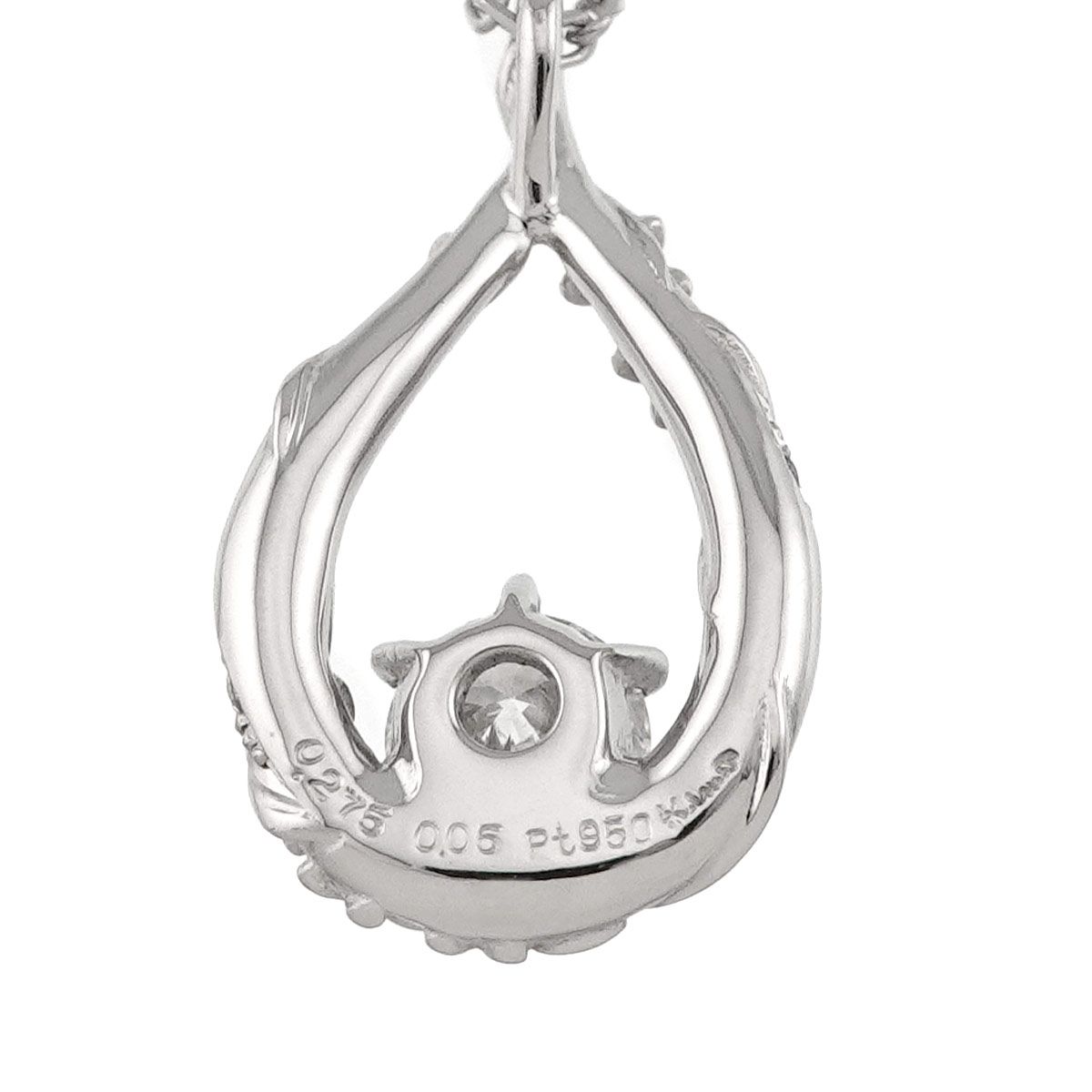 ケイウノ K.UNO ダイヤ 0.275ct G/VS2/3EX 0.05ct ネックレス 40cm Pt 