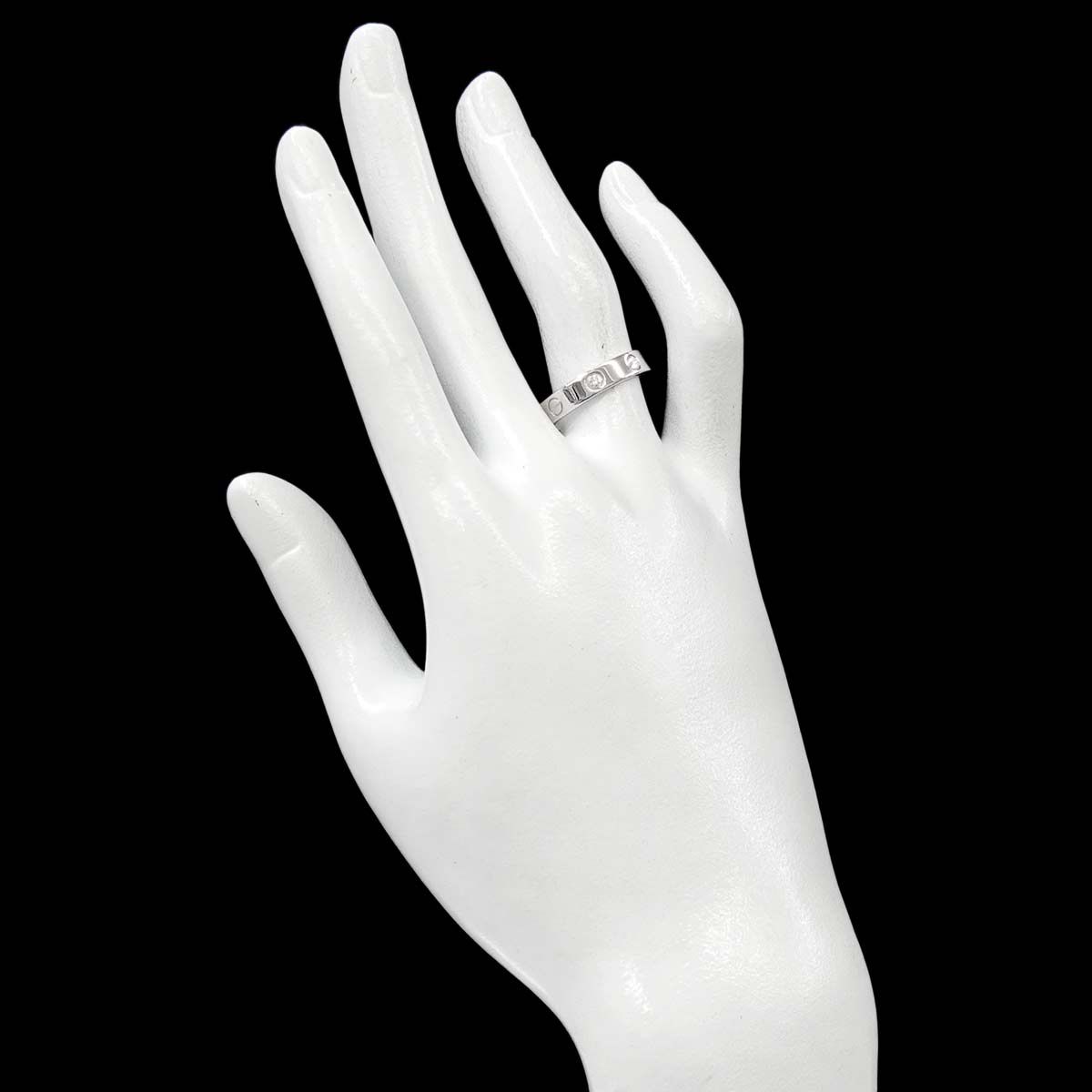 カルティエ Cartier ラブ スモール SM #55 リング ダイヤ 1P K18 WG