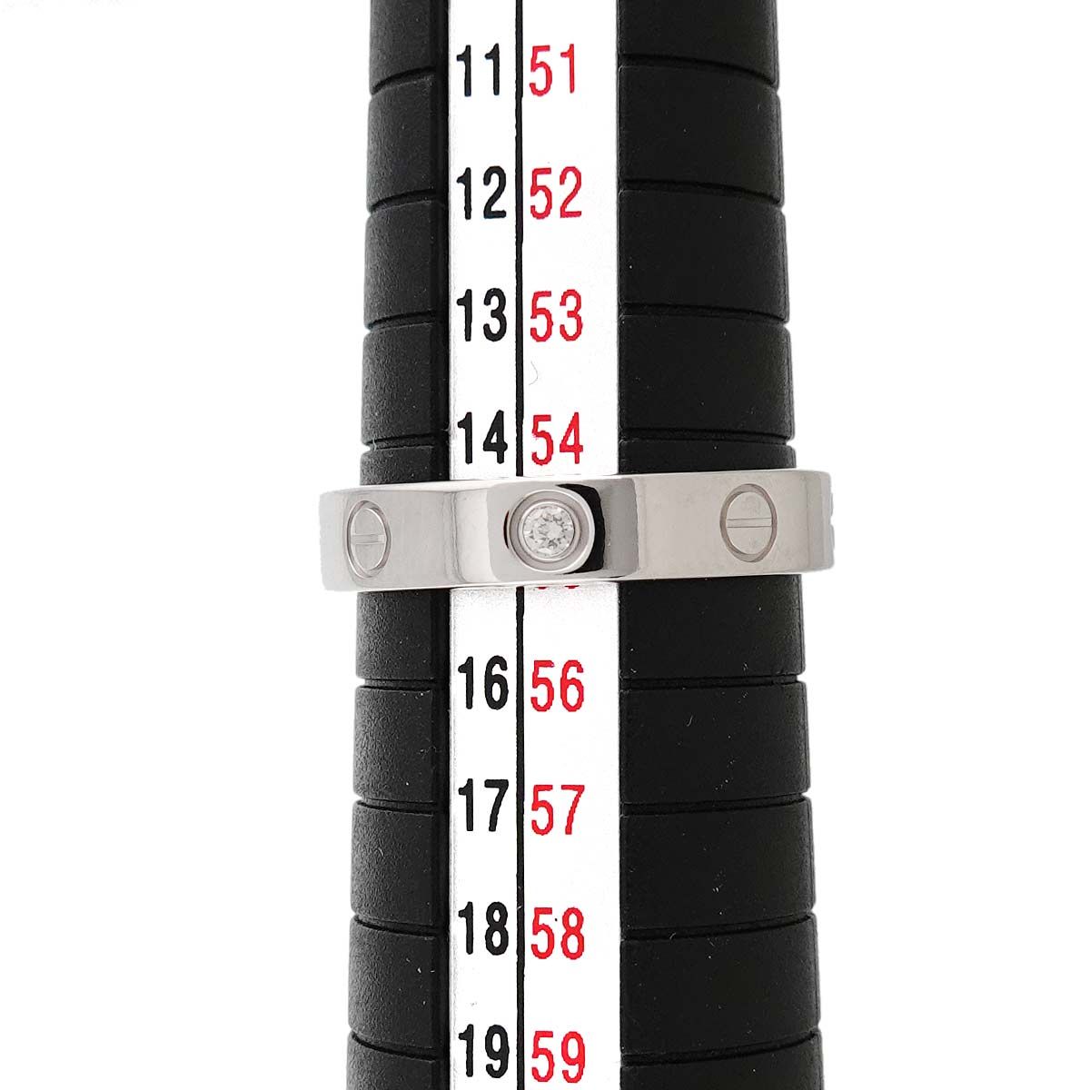 カルティエ Cartier ラブ スモール SM #55 リング ダイヤ 1P K18 WG