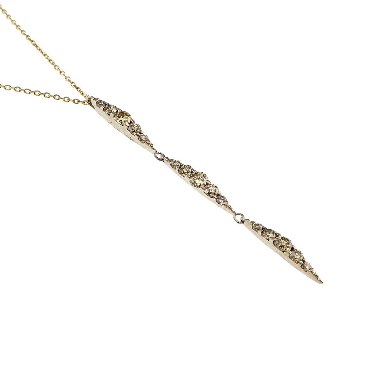 カシケイ KASHIKEY ネイキッド ブラウンダイヤ 1.10ct ネックレス 45cm 