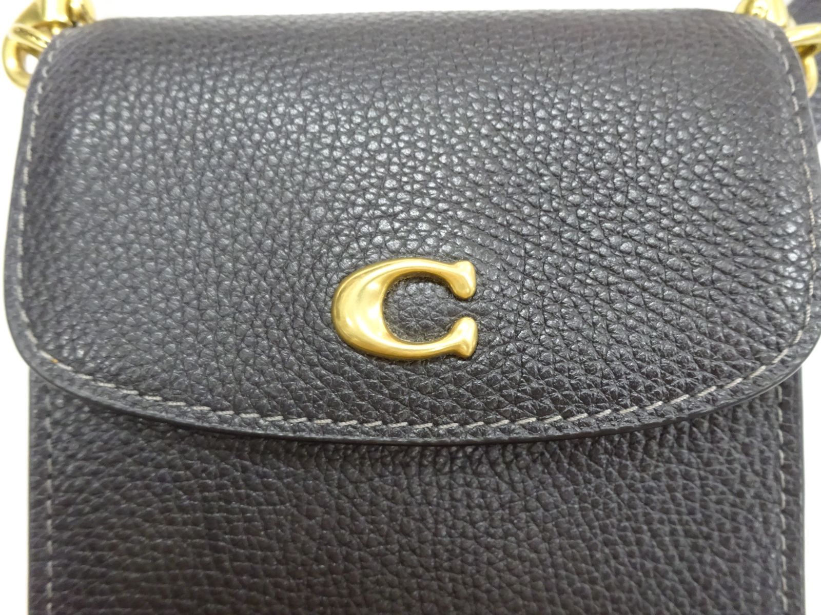 COACH コーチ モバイルホルダー Phone Crossbody Bag レザー 