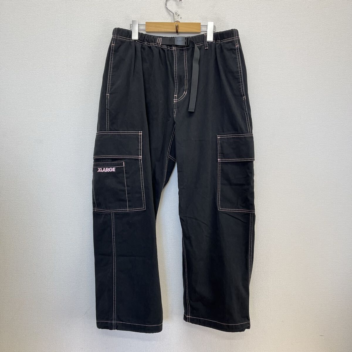X-LARGE◇ADJUSTABLE CARGO PANTS/カーゴパンツ/36/コットン/BLK 