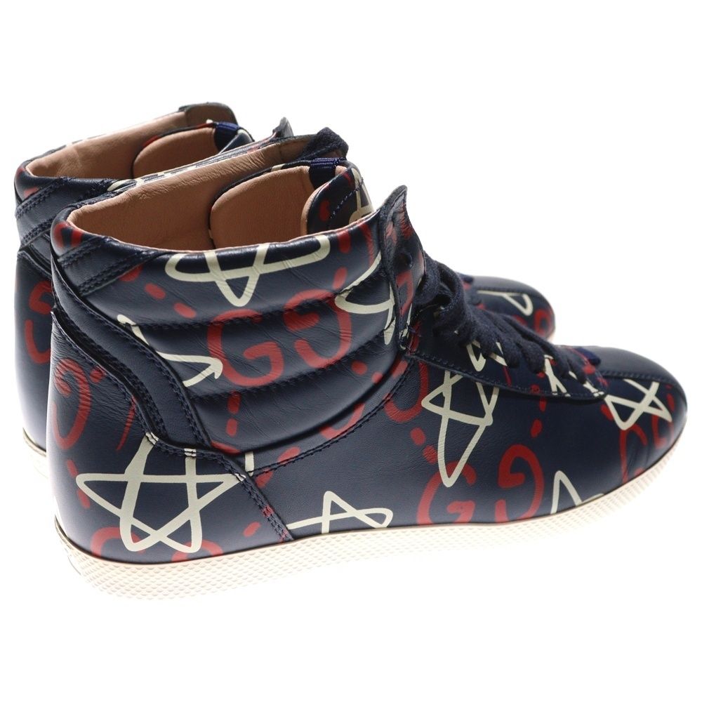 GUCCI (グッチ) ゴースト ハイカットスニーカー ハイトップ ネイビー 