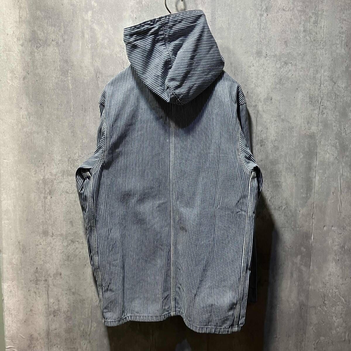 SASSAFRAS ストライプ フード付きカバーオール M Carhartt ストライプフード付きカバーオール サイズM カーハート