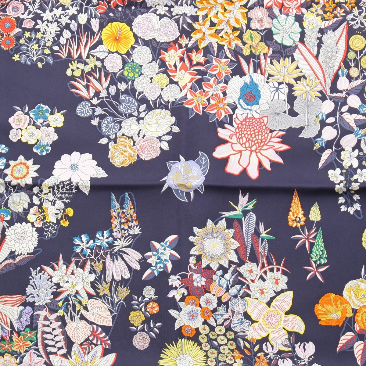 エルメス シルク カレ90 Planifleurs プラニフルール フラワー 