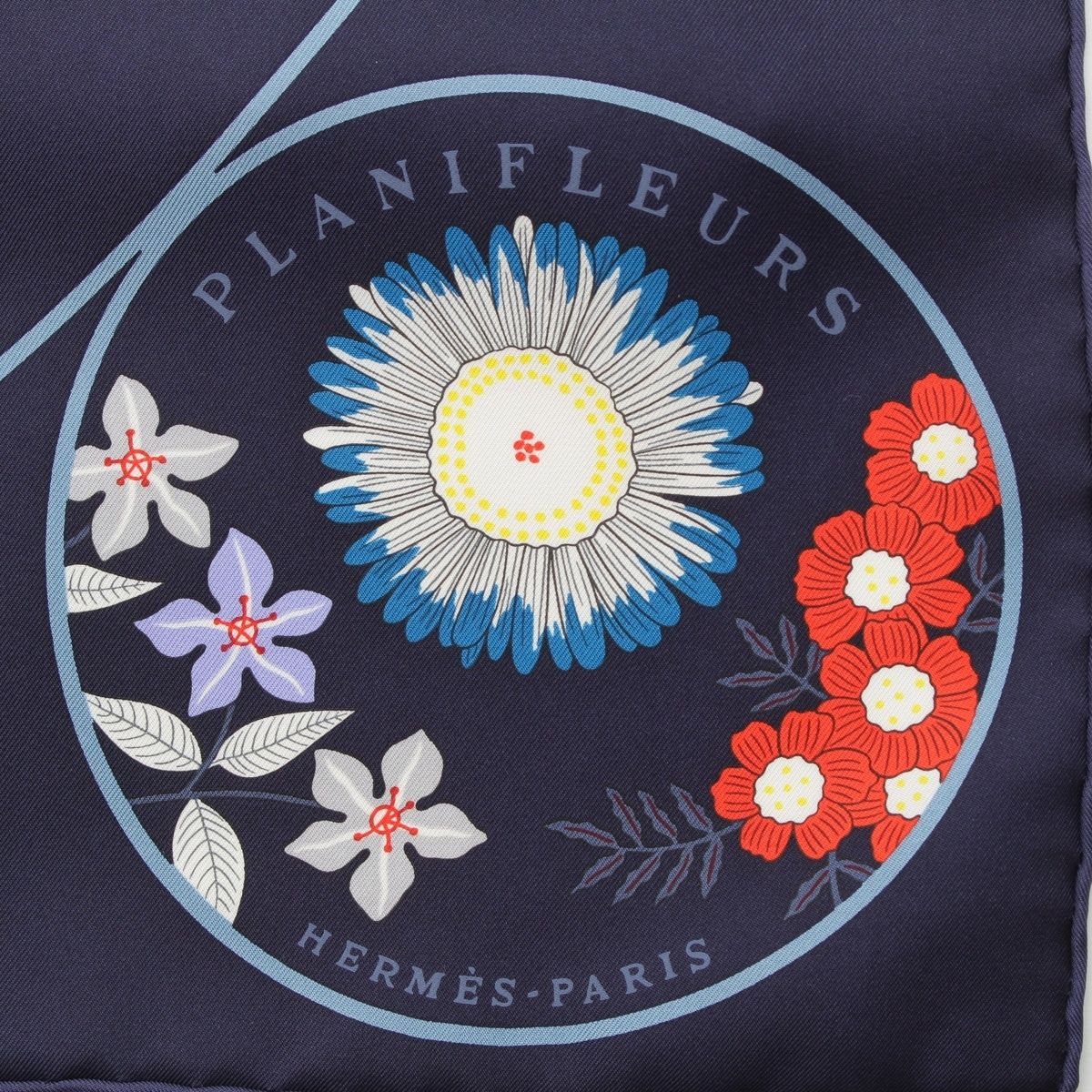 エルメス シルク カレ90 Planifleurs プラニフルール フラワー 