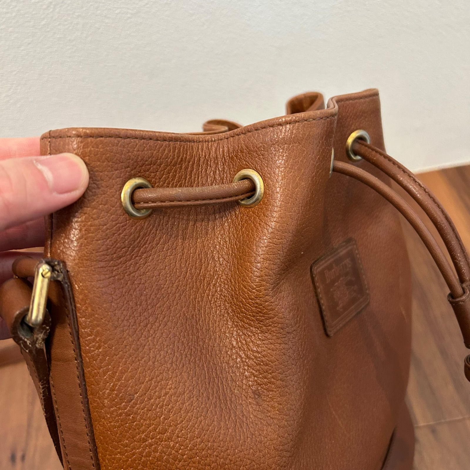 Burberry バーバリー レディース 巾着 ショルダーバッグ ヴィンテージ