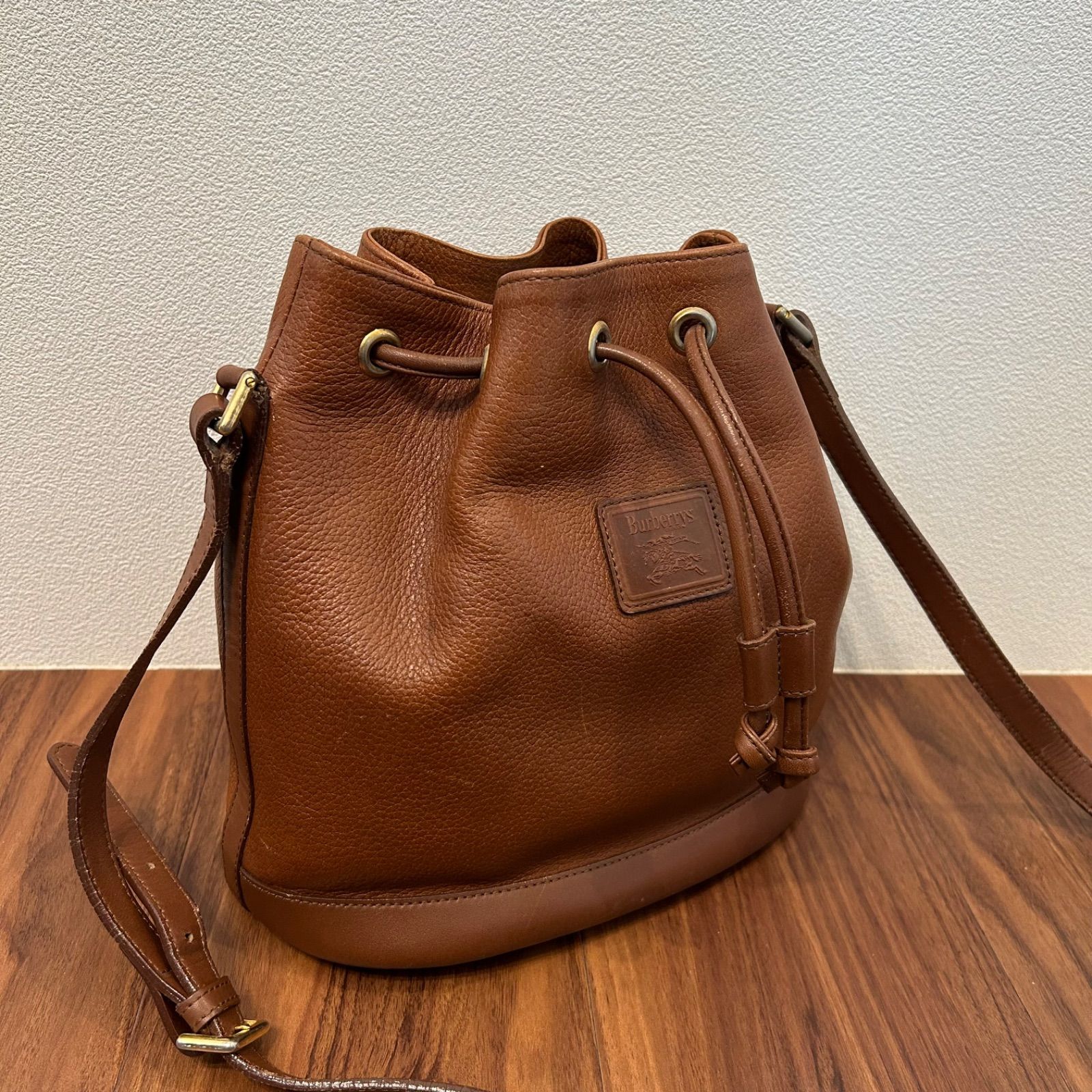 Burberry バーバリー レディース 巾着 ショルダーバッグ ヴィンテージ 