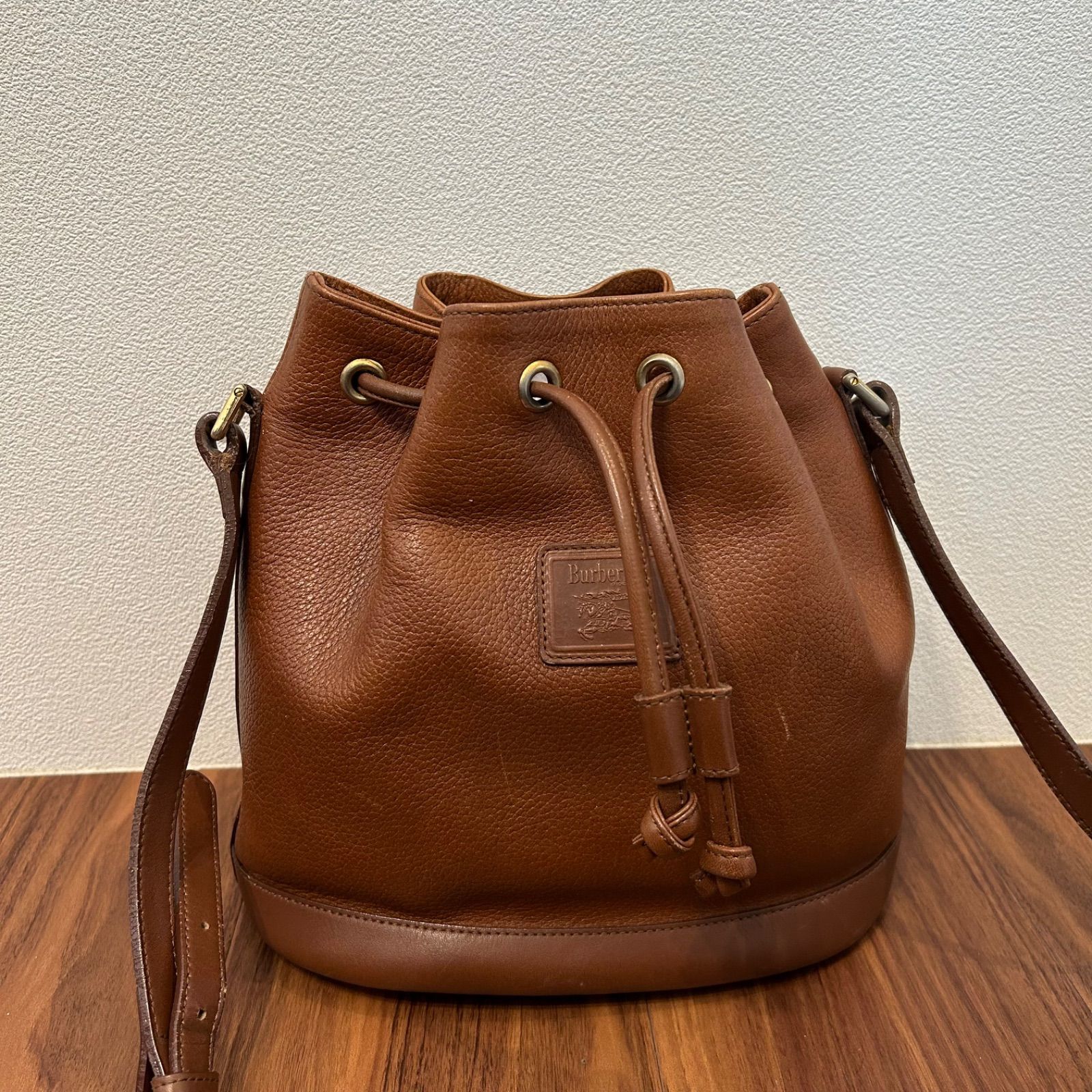 Burberry バーバリー レディース 巾着 ショルダーバッグ ヴィンテージ