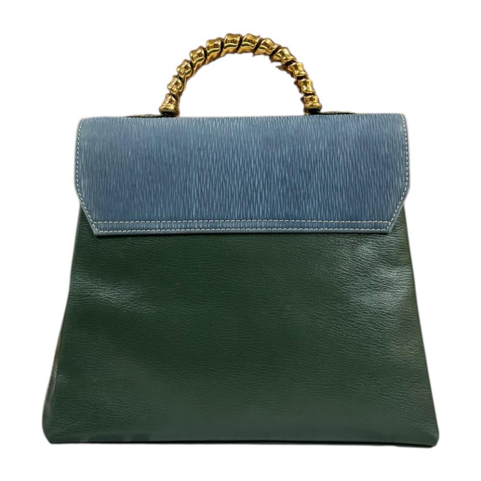 ロエベ ベラスケス ショルダーバッグ レザー ブルー レディース LOEWE 