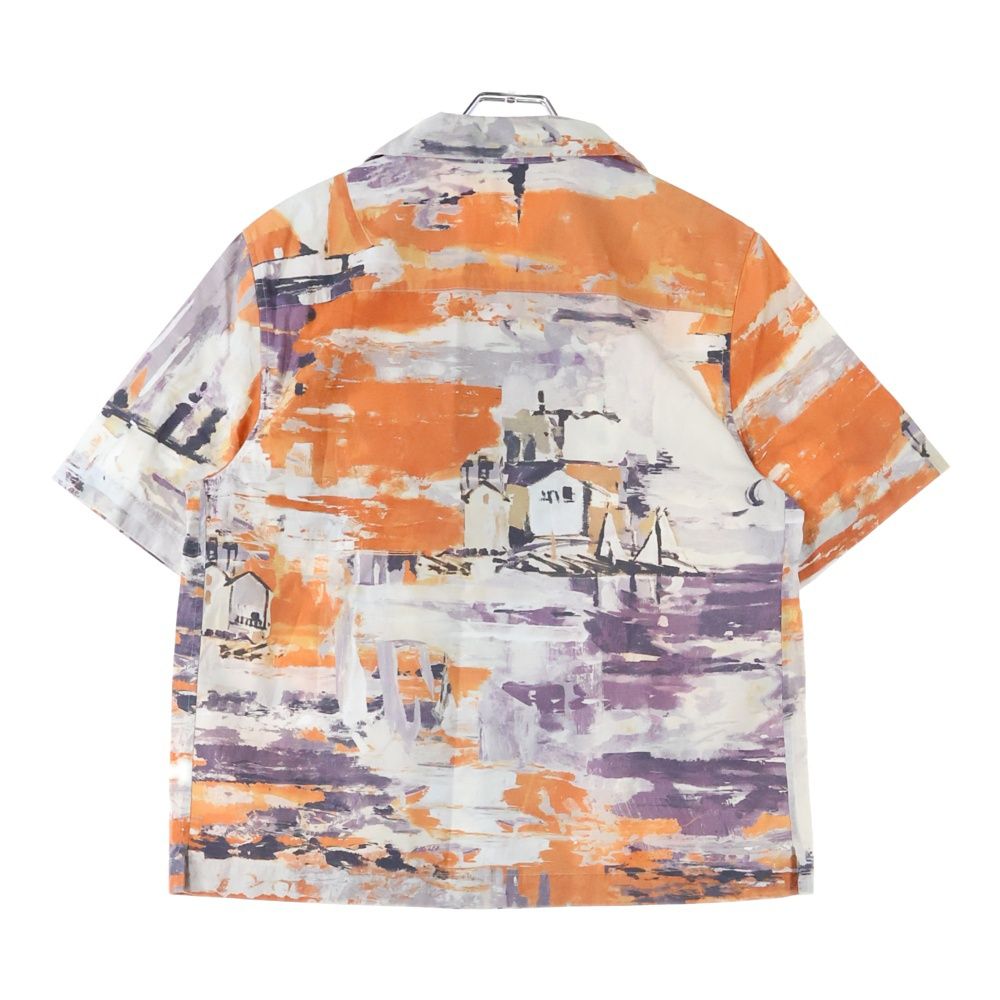 PRADA プラダ Landscape Shirt 総柄半袖シャツ レディース オレンジ P431B S162 1PF7 PRADA (プラダ) Landscape Shirt 総柄半袖シャツ レディース オレンジ