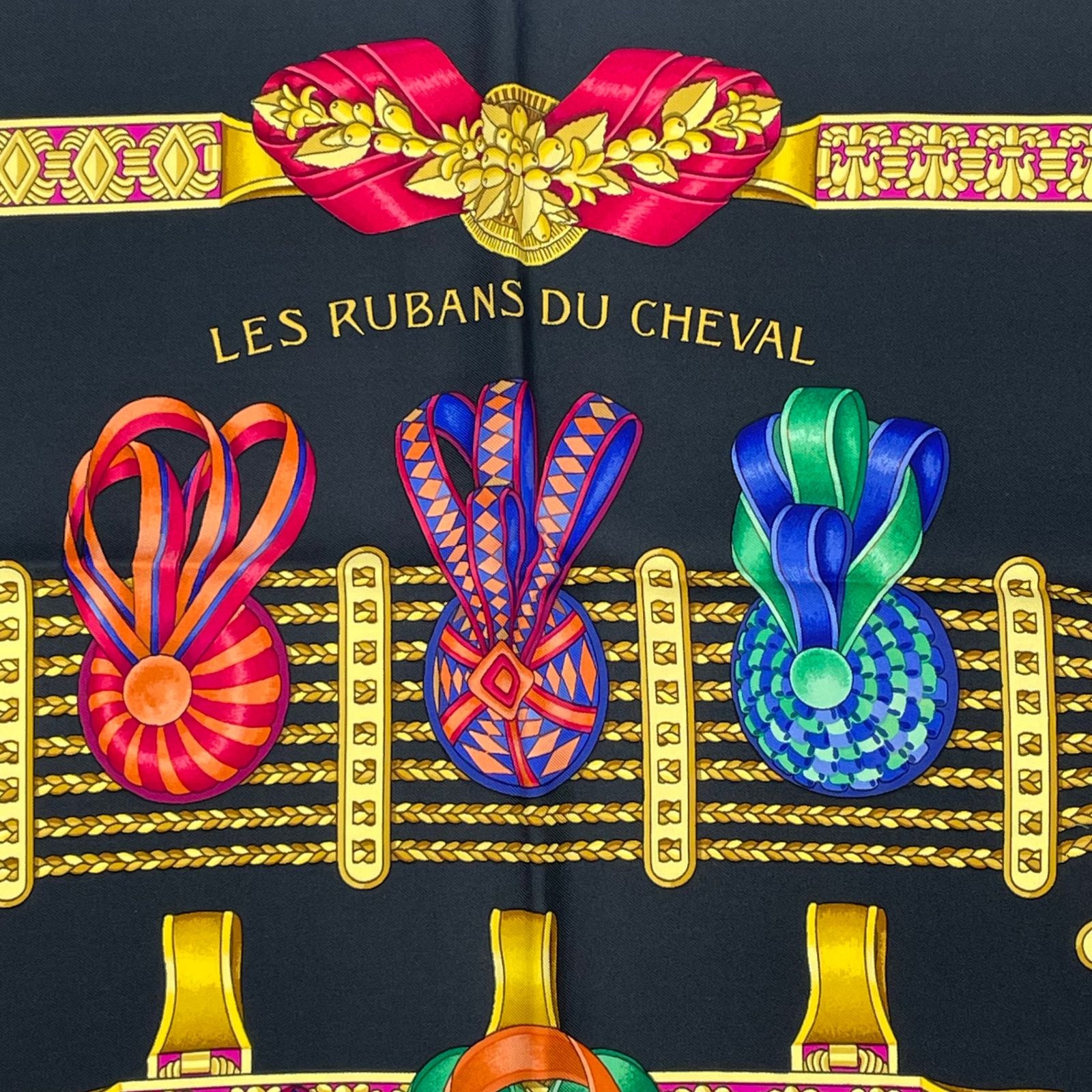 エルメスカレ90 LES RUBANS DU CHEVAL馬のリボン飾り 048 エルメスカレ90 LES RUBANS DU CHEVAL馬のリボン飾り 048 エルメス
