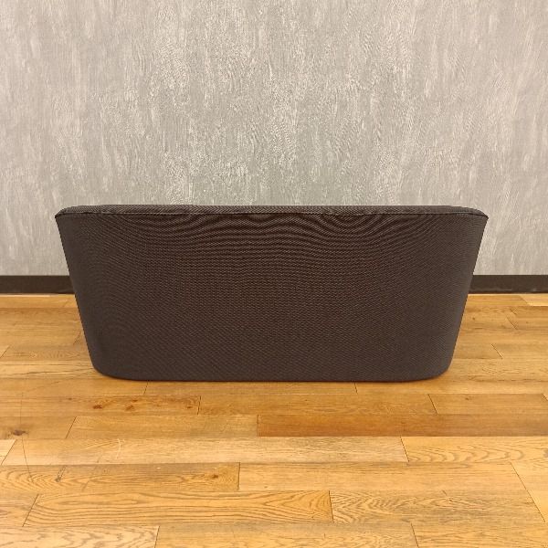 オカムラ 応接ソファ 2人掛け MU21AB-FRU1 ブラック 応接椅子 中古 