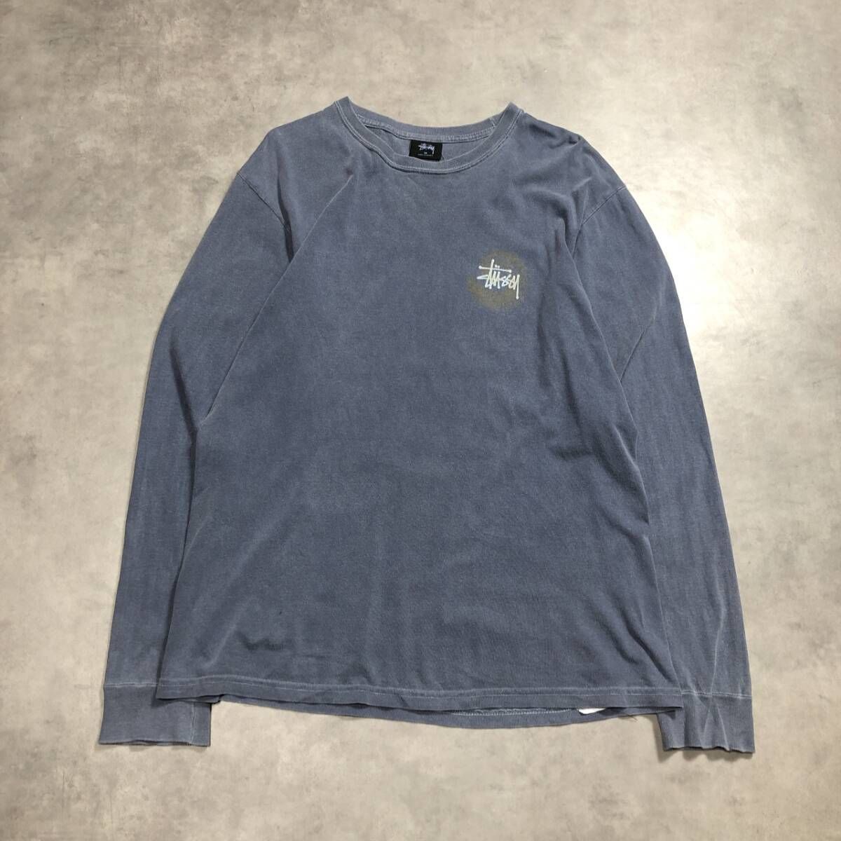 GQ4954◇STUSSY：メキシコ製 LS TEE◇M◇ネイビー系 ステューシー 