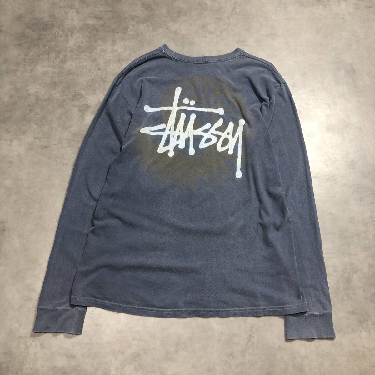 GQ4954◇STUSSY：メキシコ製 LS TEE◇M◇ネイビー系 ステューシー 