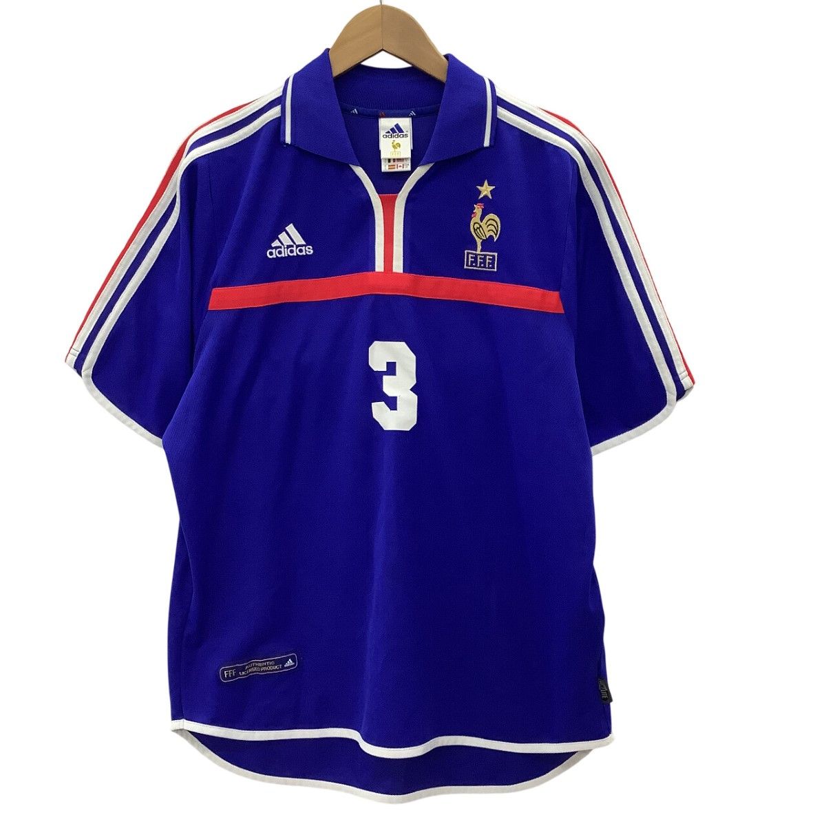  サッカー フランス代表 ユニフォーム　2000年モデル adidas アディダス サッカー フランス代表 ユニフォーム 2000年 SIZE
