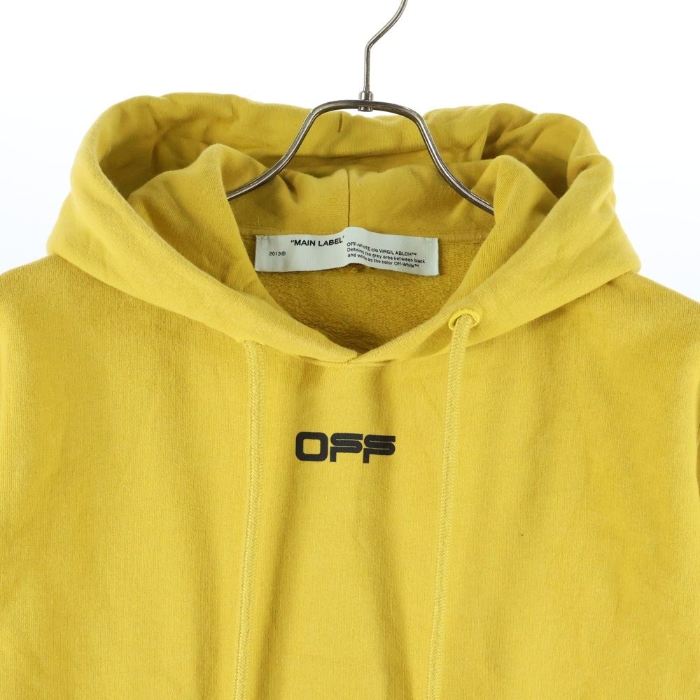 OFF-WHITE オフホワイト 20SS Caravaggio Hoodie カラヴァッジョ ロゴプリント プルオーバースウェットパーカー フーディー イエロー OMBB034S20E30004 OFF-WHITE (オフホワイト) 20SS Caravaggio Hoodie カラヴァッジョ
