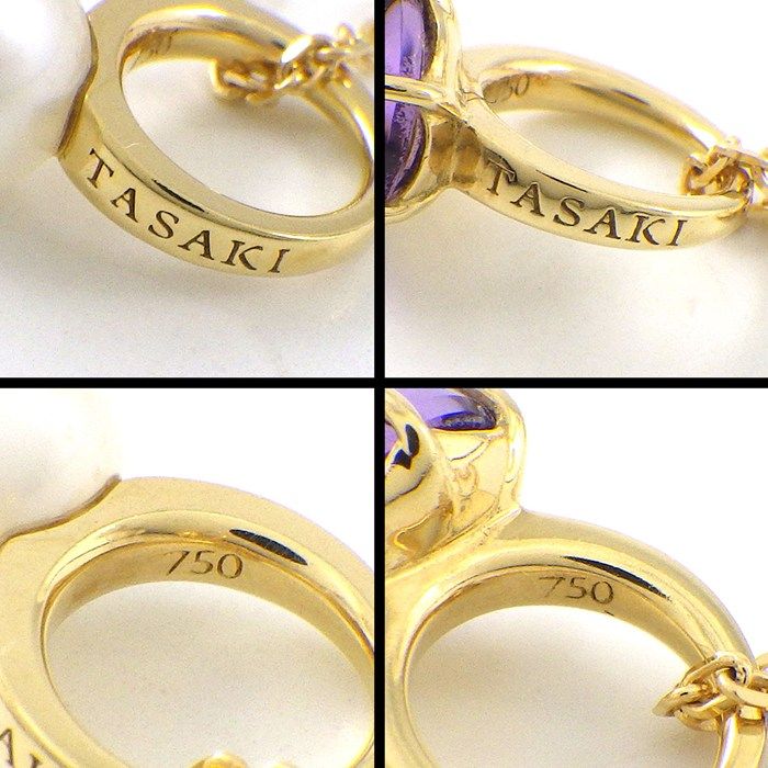タサキ 田崎真珠 TASAKI ネックレス 2モチーフ ベビーリング パール