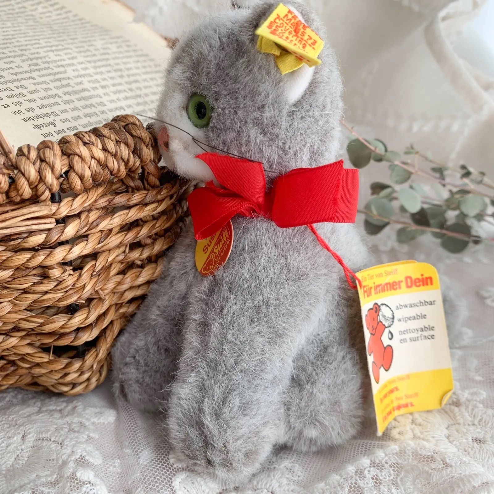 ヴィンテージ Steiff シュタイフ ドイツ 猫 ねこ ぬいぐるみ - メルカリ
