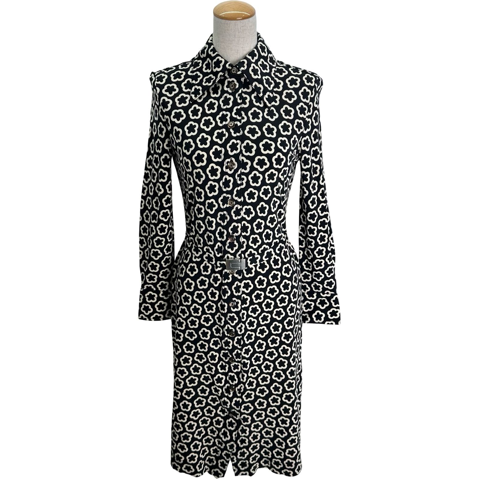 Tory Burch 総柄 長袖 ロング シャツワンピース トリーバーチ シャツ