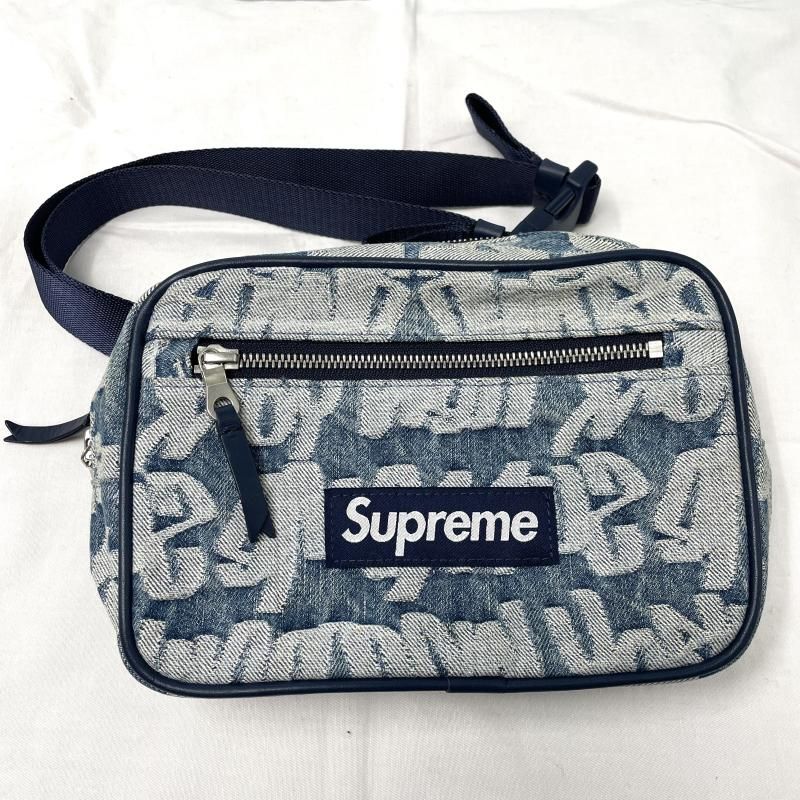 バッグ Supreme fat tip jacquard denim waist bag 日本国内発送】Supreme Fat Tip Jacquard Denim Waist Bag (Supreme