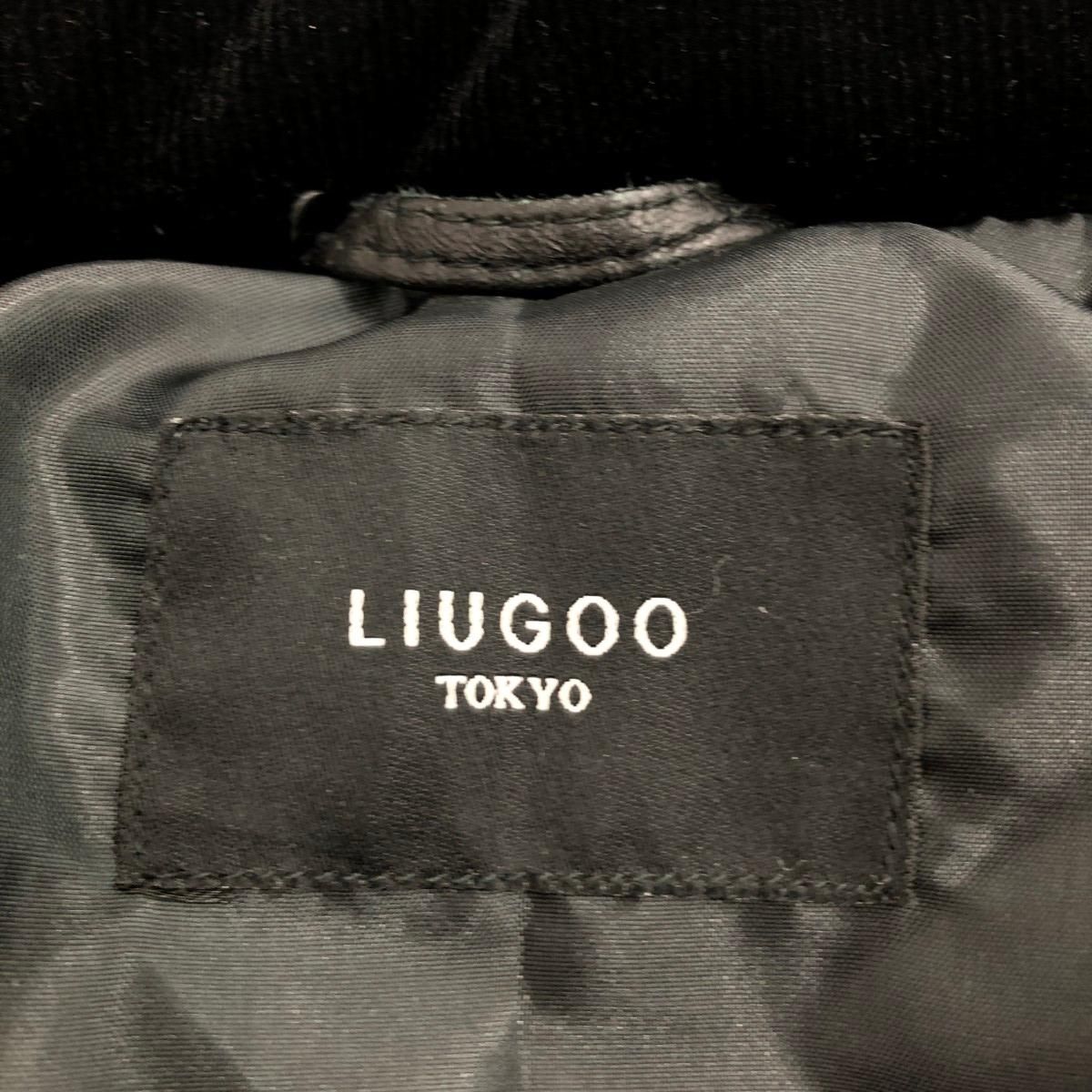 Liugoo leathers リューグーレザー レザーダウンジャケット サイズ:3L     ブラック メンズ / 240001178565 Liugoo leathers リューグーレザー レザーダウンジャケット サイズ:3L