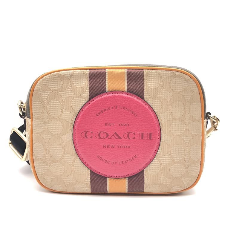 中古】COACH 1912 DEMPSEY CAMERA BAG IN SIGNATURE JACQUARD WITH 