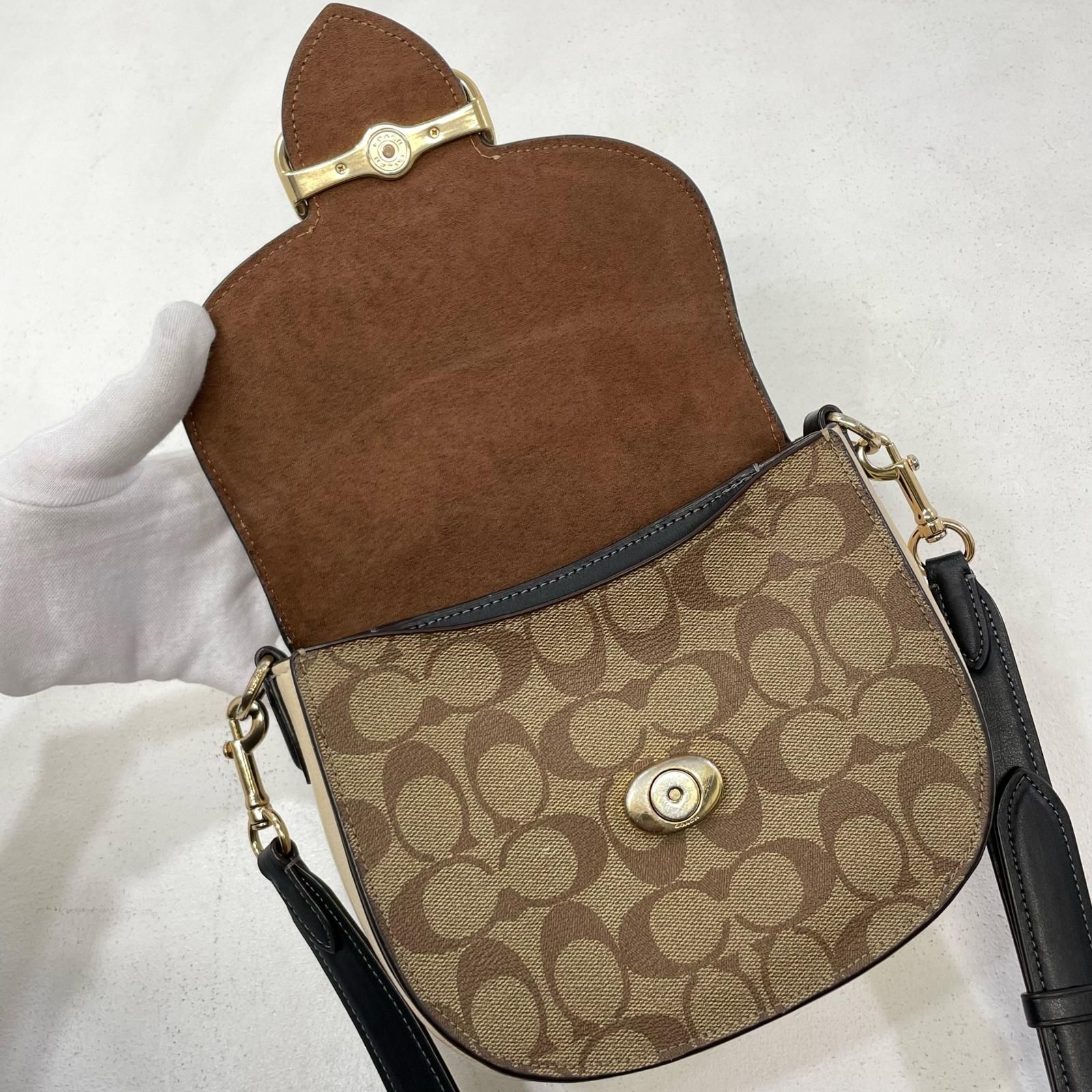 中古】COACH | コーチ モーガン サドル シグネチャー ショルダーバッグ 