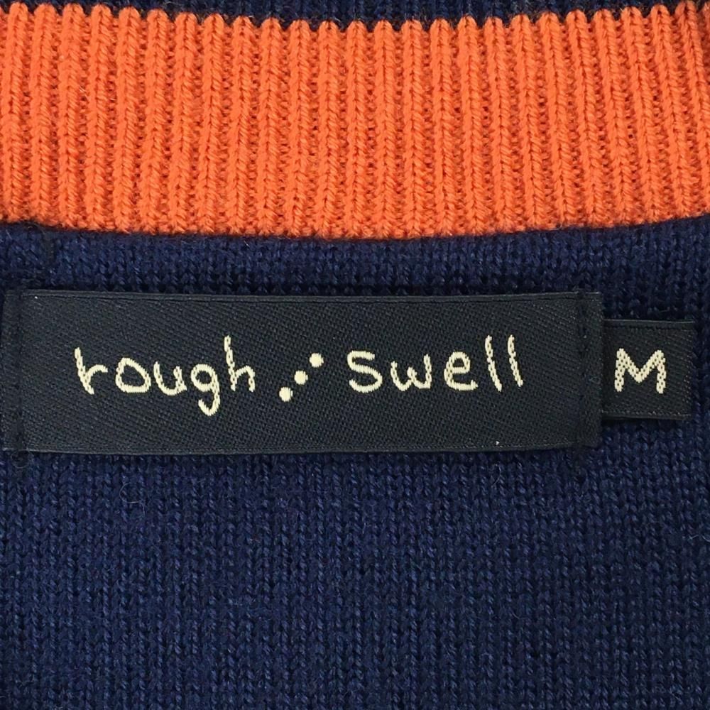 rough&swell ラフ&スウェル ウール ニット L ネイビー ゴルフ ROUGH&SWELL ラフアンドスウェル 切替 ニット セーター ネイビー系 L