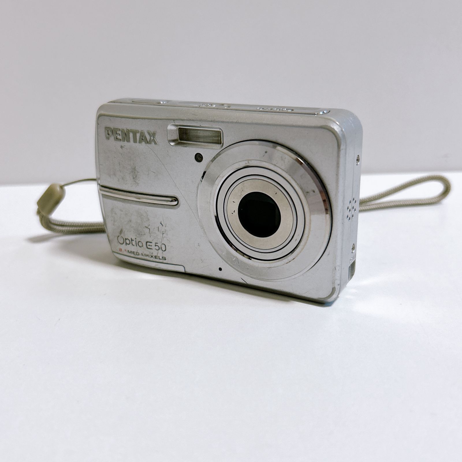 PENTAX Optio E50 カメラ コンデジ シルバー 動作確認済み キズあり