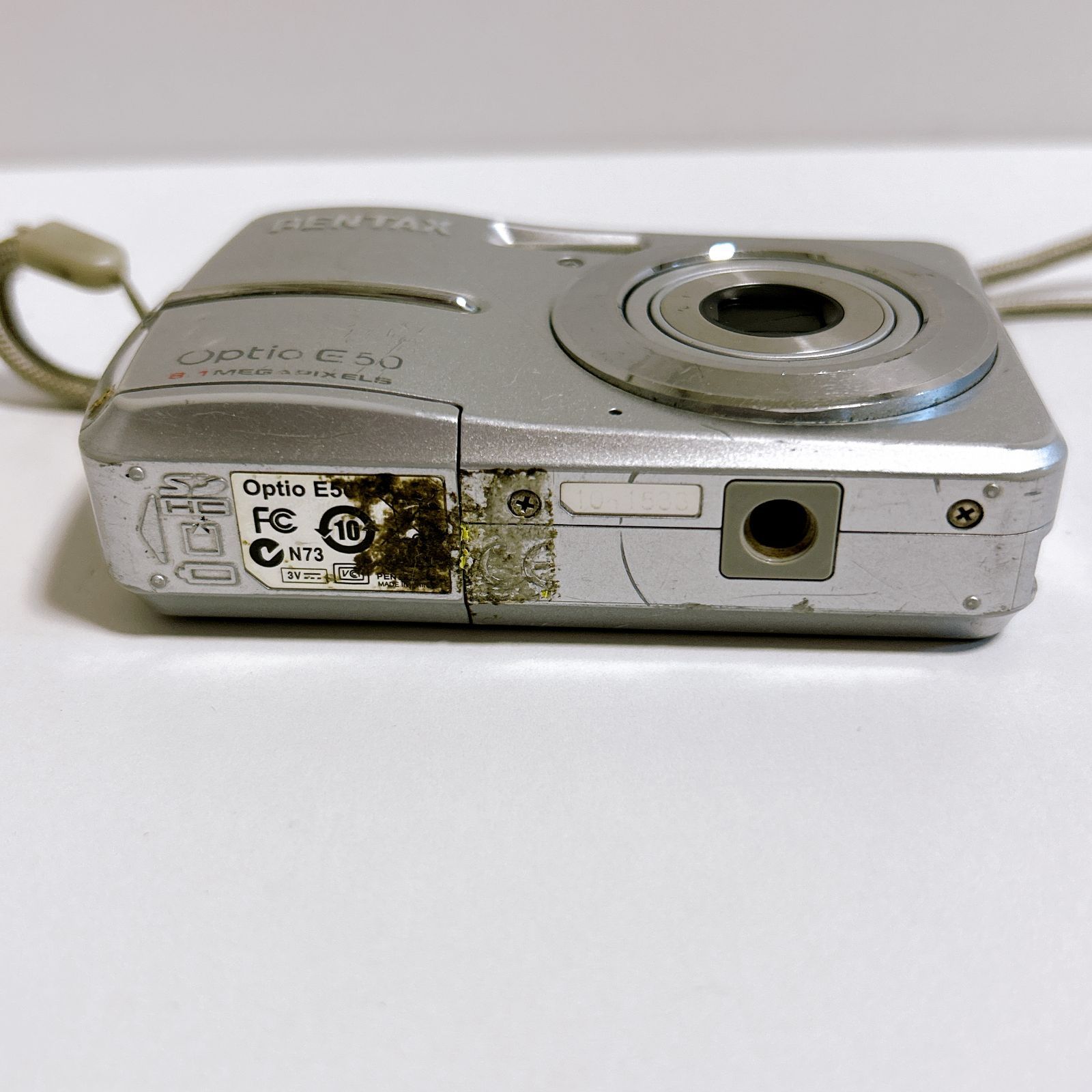 PENTAX Optio E50 カメラ コンデジ シルバー 動作確認済み キズあり