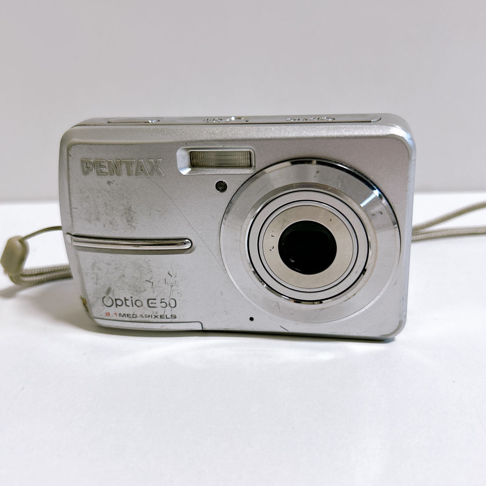 PENTAX Optio E50 カメラ コンデジ シルバー 動作確認済み キズあり