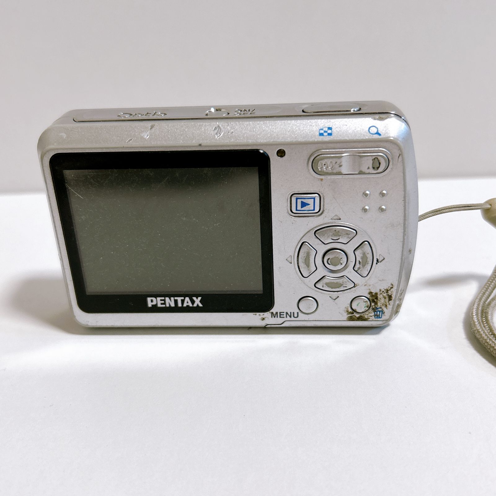 PENTAX Optio E50 カメラ コンデジ シルバー 動作確認済み キズあり