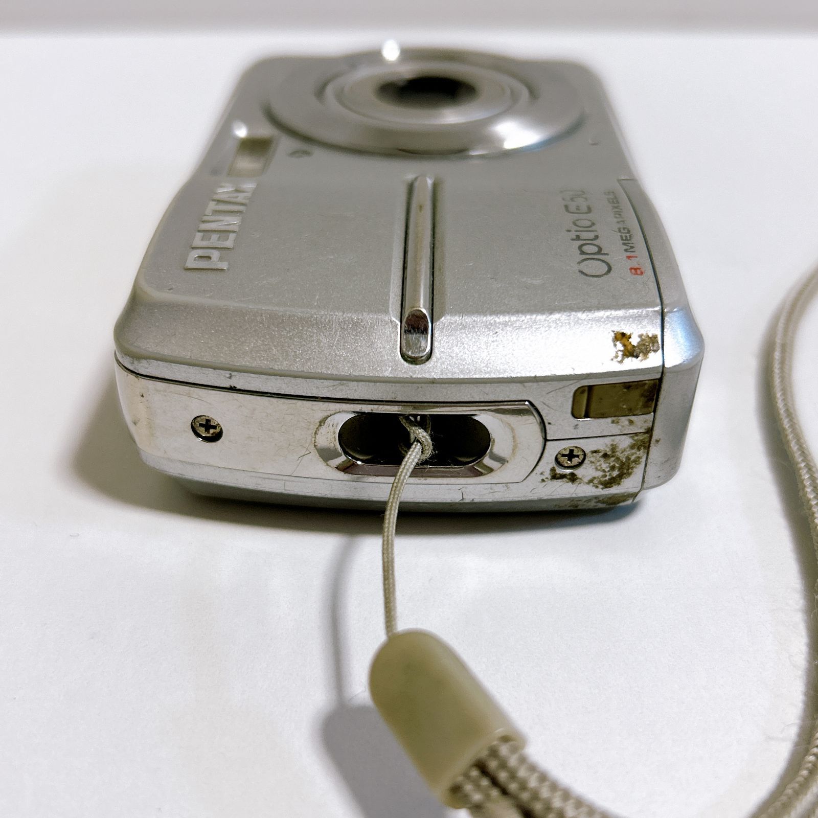 PENTAX Optio E50 カメラ コンデジ シルバー 動作確認済み キズあり