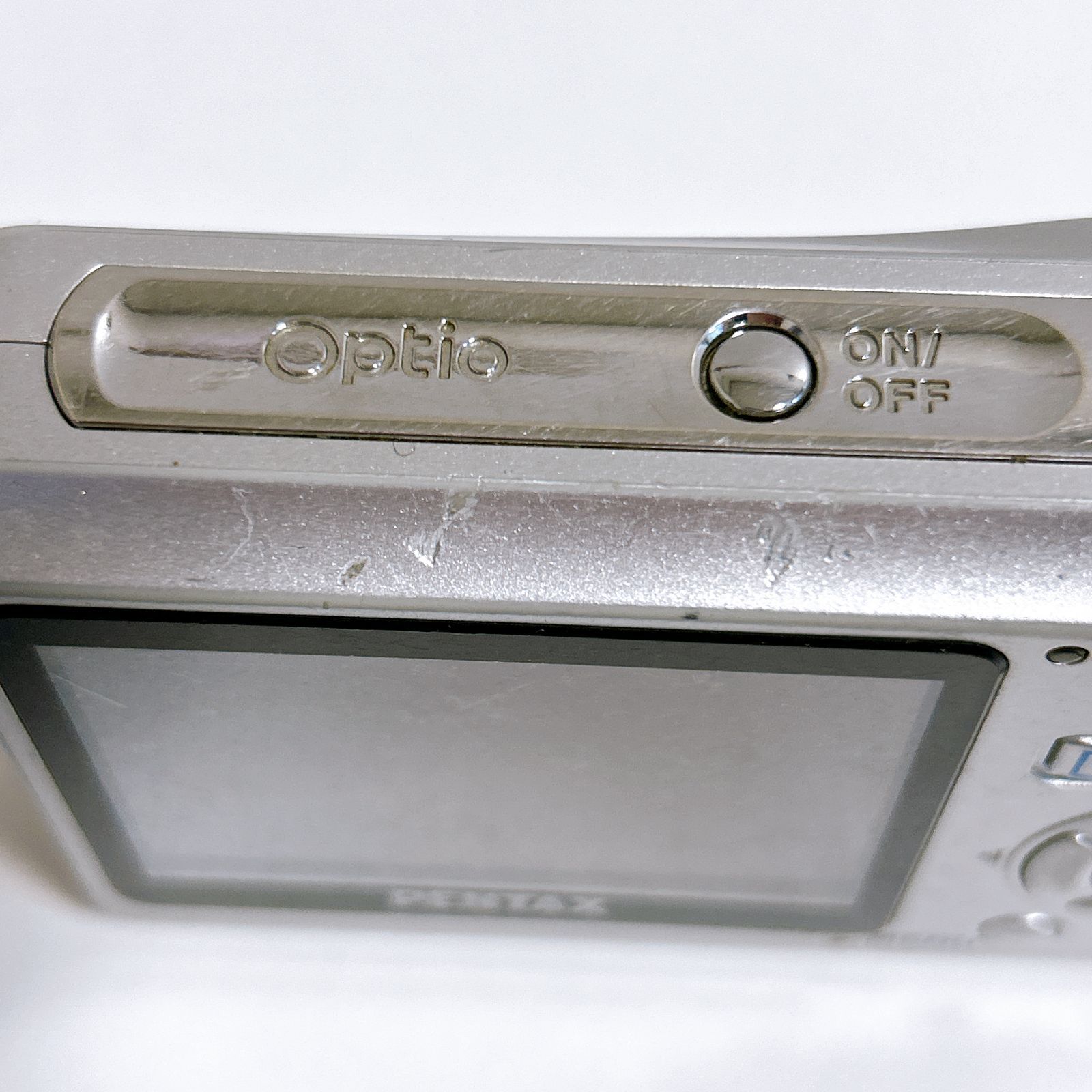 PENTAX Optio E50 カメラ コンデジ シルバー 動作確認済み キズあり