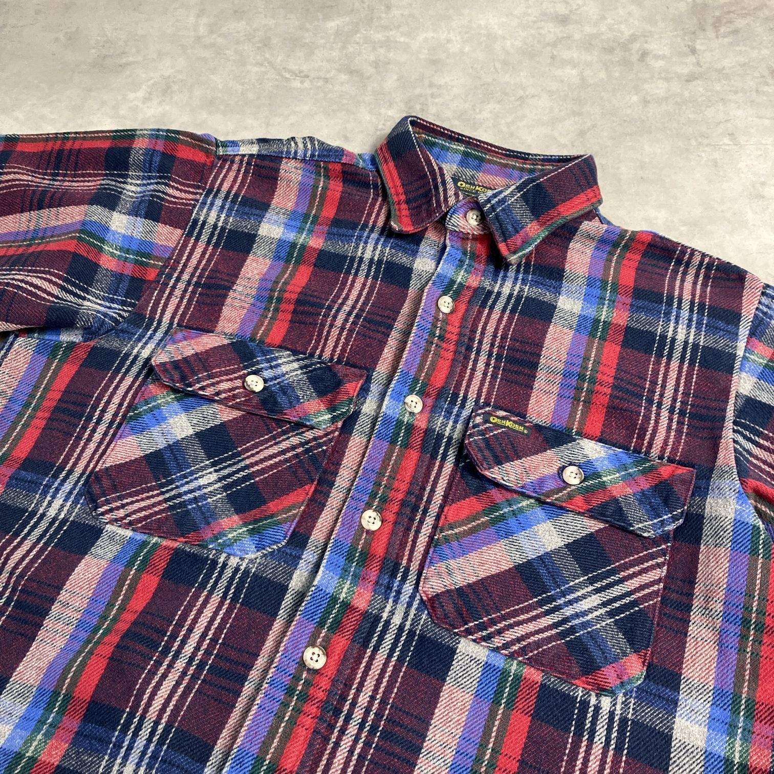80's OSH KOSH Plaid フランネルシャツ 【公式通販】 80's OSH KOSH Plaid フランネルシャツ 【公式通販】