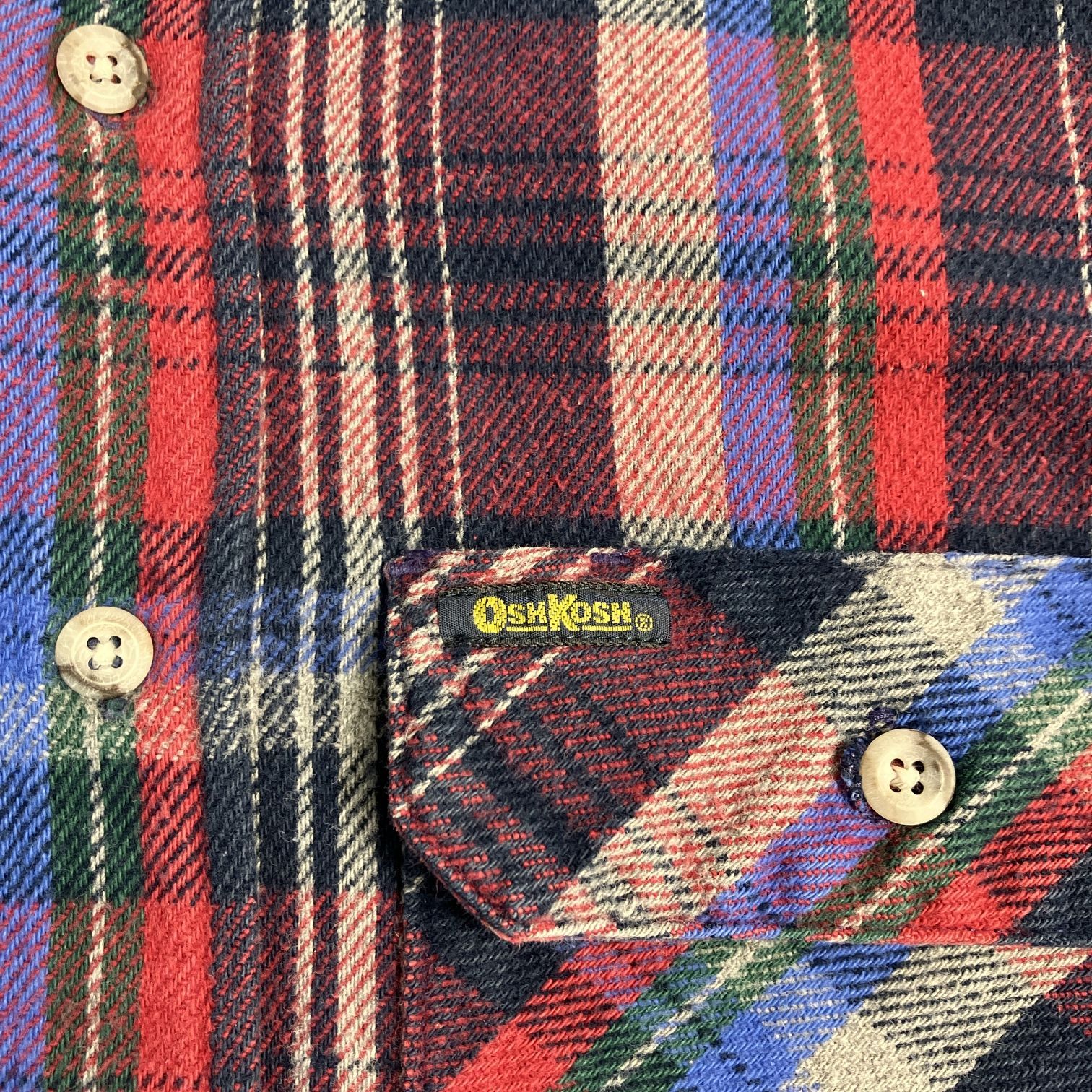 80's OSH KOSH Plaid フランネルシャツ 【公式通販】 80's OSH KOSH Plaid フランネルシャツ 【公式通販】