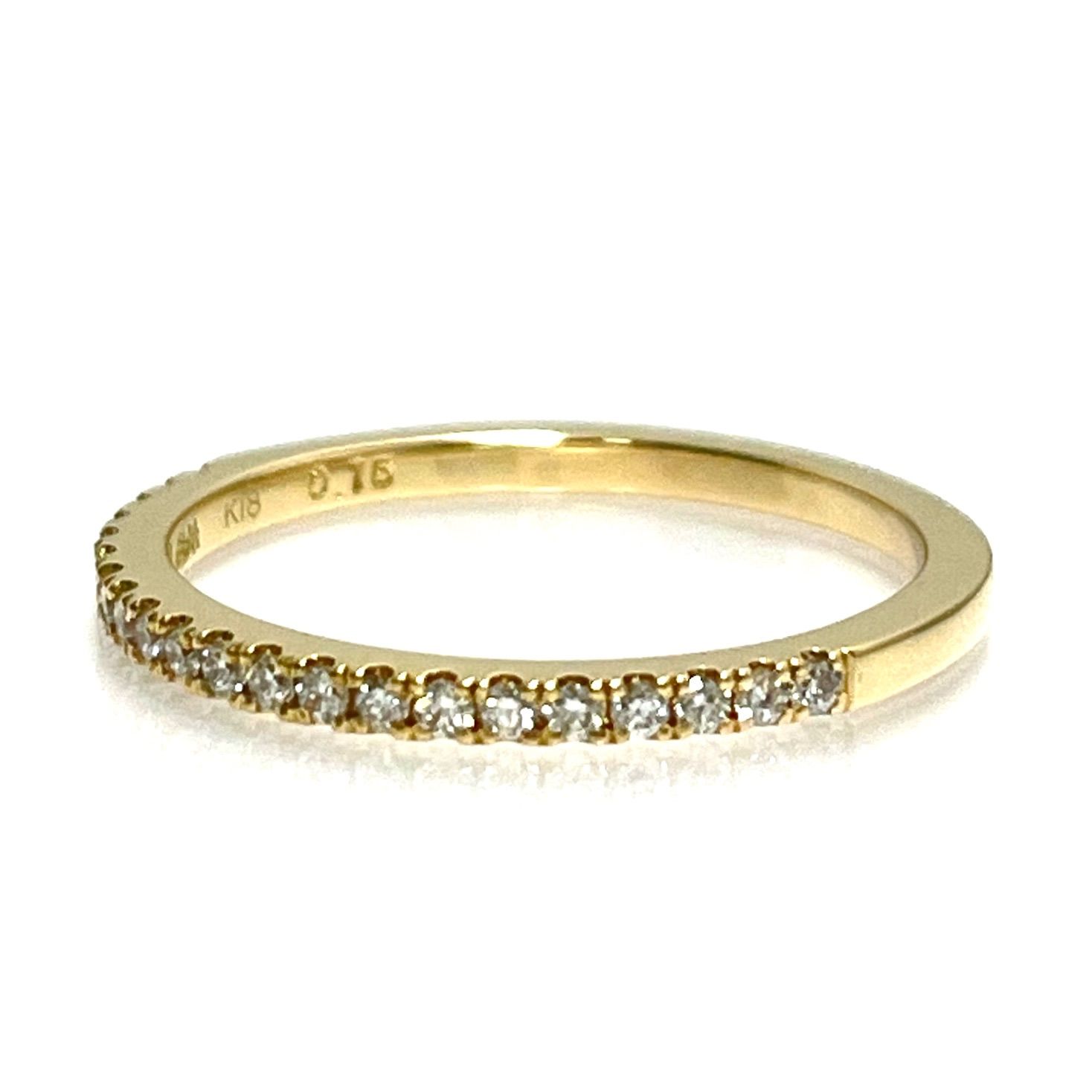 AHKAH / アーカー ティナ ダイヤリング K18YG 0.16ct 9号 ハーフ 