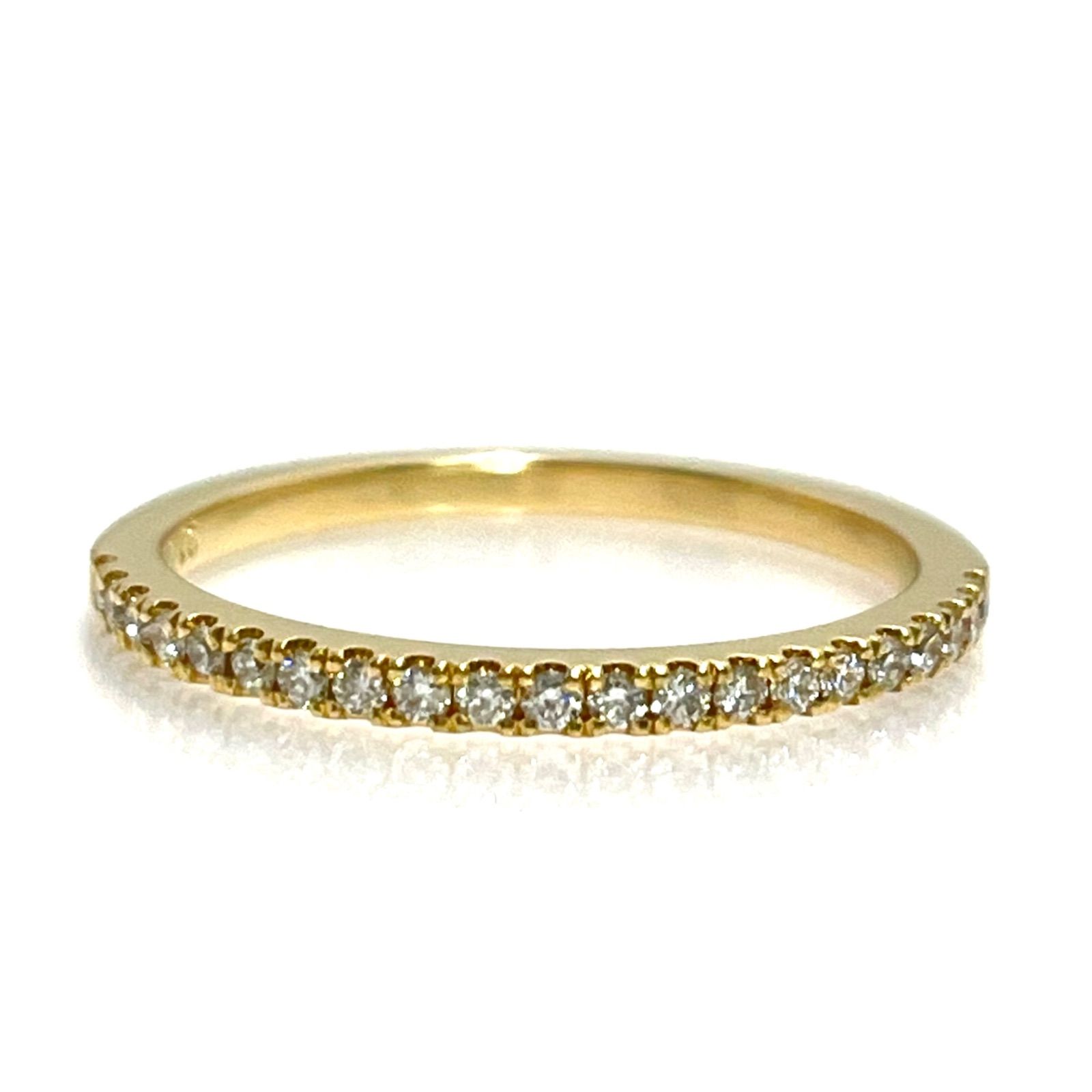AHKAH / アーカー ティナ ダイヤリング K18YG 0.16ct 9号 ハーフ 